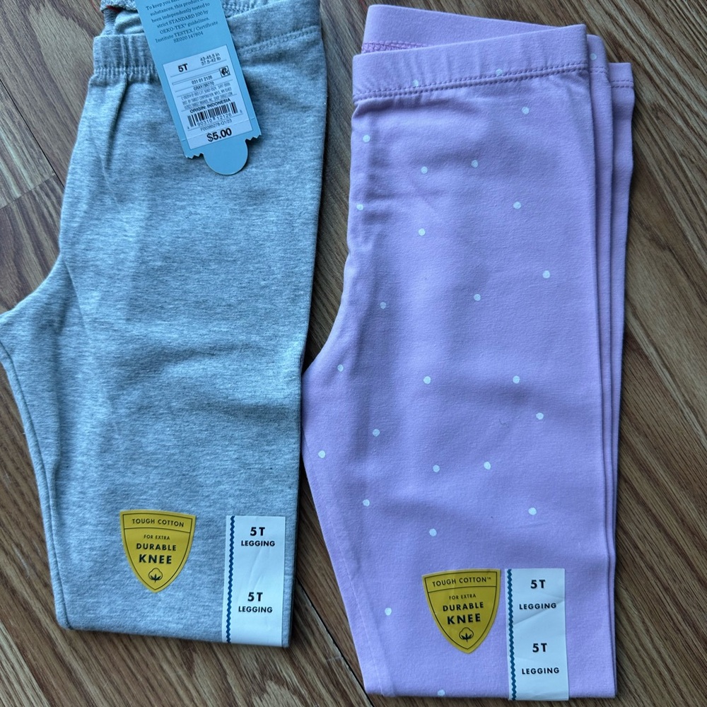 Cat & Jack Kids Leggings - Gray and Pink